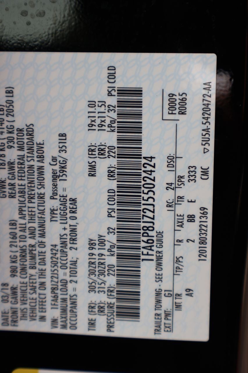 2018 Ford Mustang Shelby GT350R