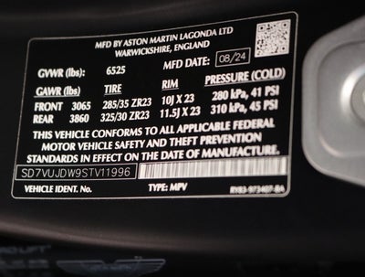 2025 Aston Martin DBX 707