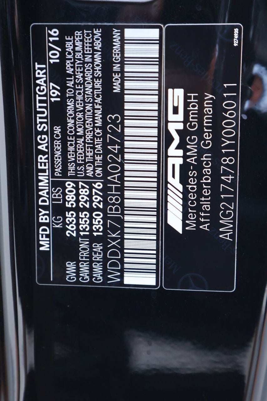 2017 Mercedes-Benz S-Class S 63 AMG® 4MATIC®