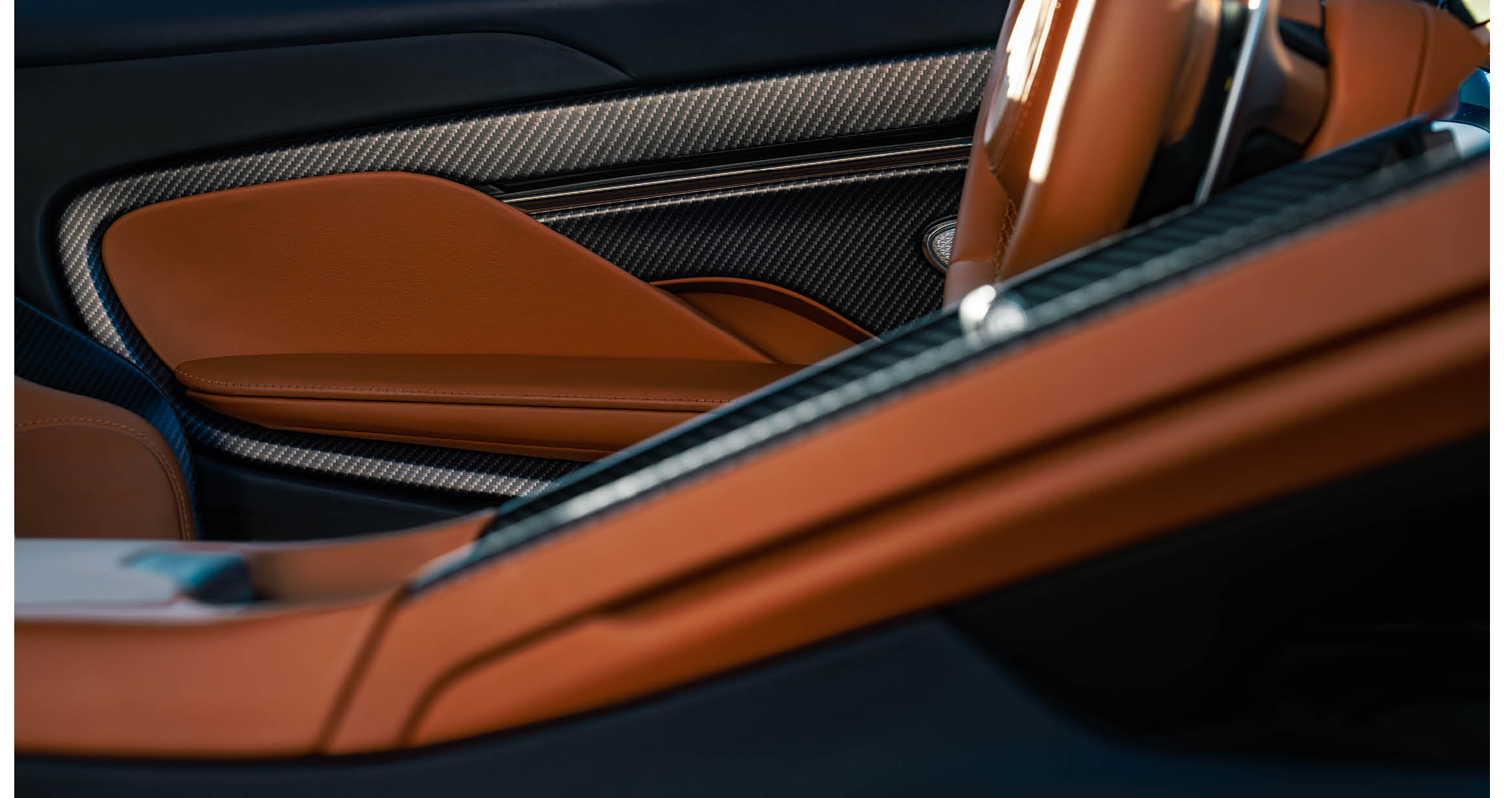 leather with carbon fiber material