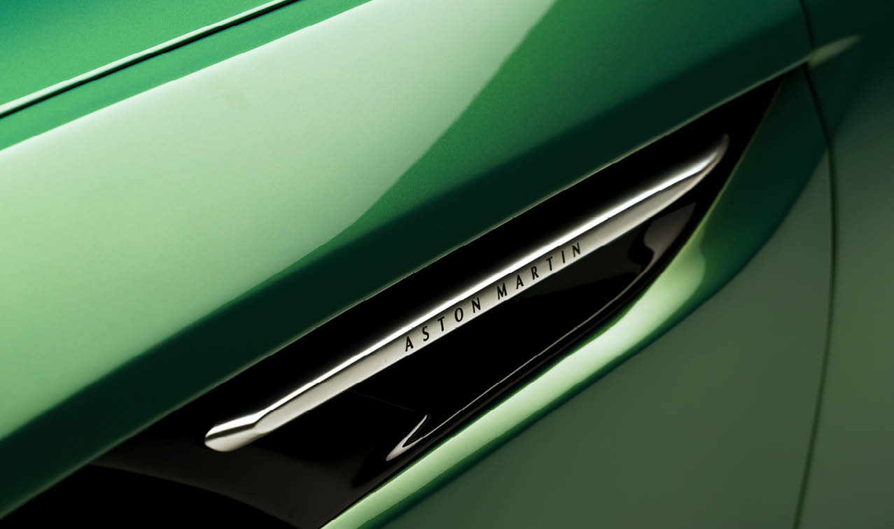 Aston Martin side strike with wordmark