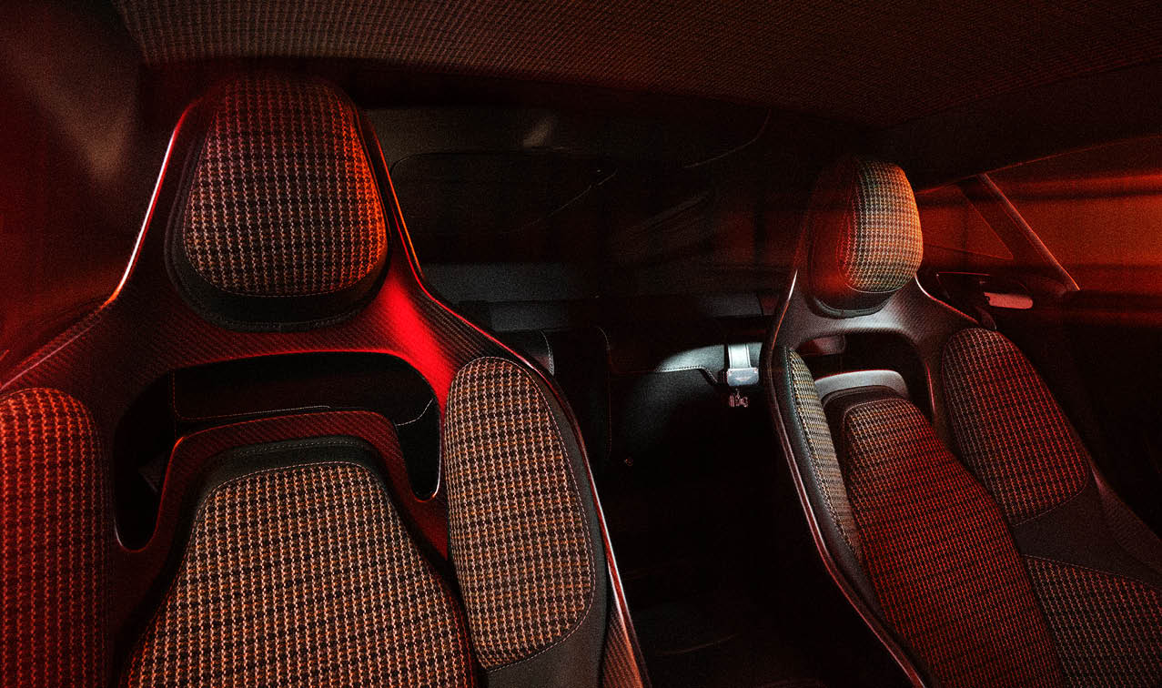 Tweed front racing seats