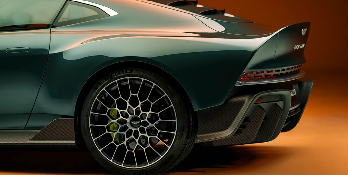 Rear quater panel with bespoke wheels