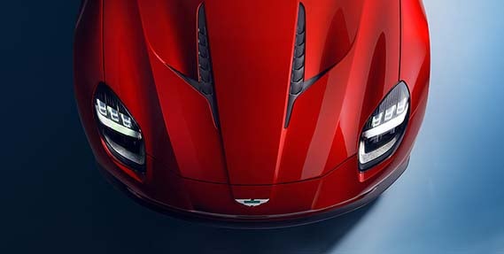Stylish louvres that cool the powerful V12 engine