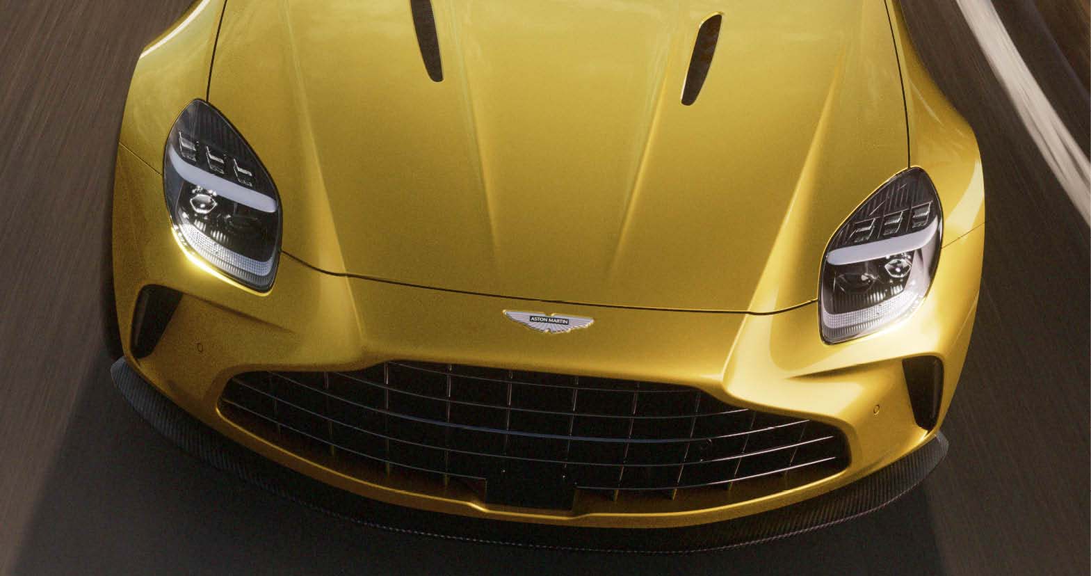 Headlights and front grille with engine air vents