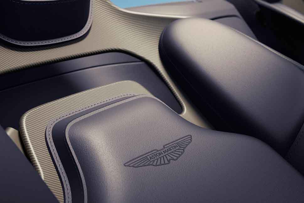 Aston Martin logo custom seat embroidery