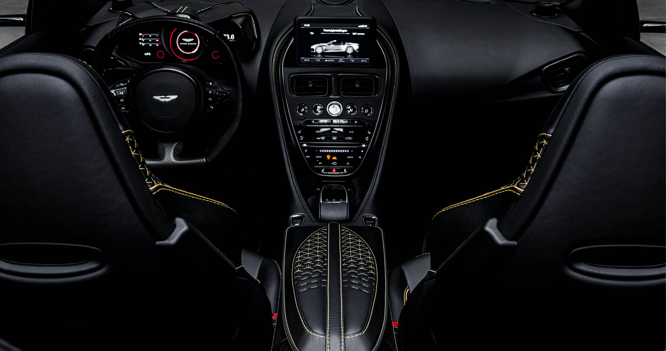 Interior Front Seating and Dash Cluster